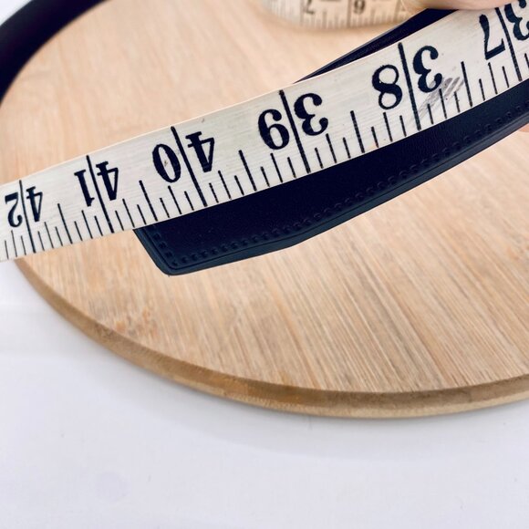 Paisley & Gray Belt Mens 34 Dark Brown Full Grain Leather Silver Buckle - Picture 8 of 9